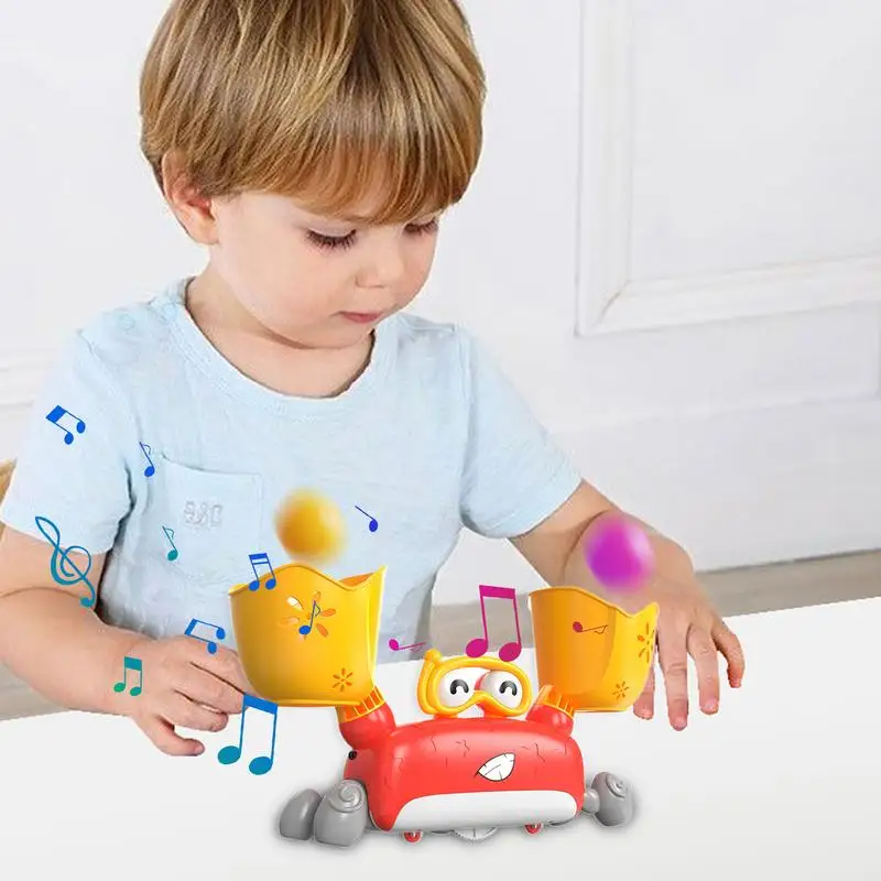 

Игрушка-краб для ползания, игра с мячом, музыкальные игрушки, существа, прогулочный краб, развивающая прогулочная игрушка, сенсорная игра с мячом на день рождения, Пасху