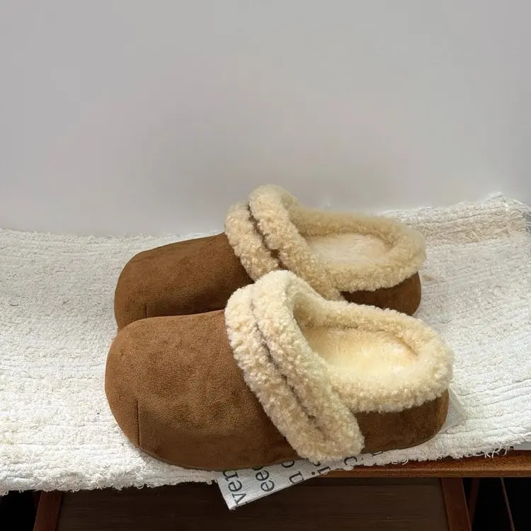 

Женские зимние пушистые тапочки, меховые домашние тапочки для женщин, меховая обувь на платформе для гостиной, женские толстые теплые напольные сандалии