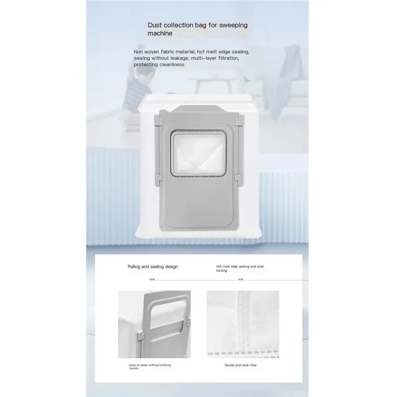 A02M-Replacement Kit For Robotic Vacuum Cleaners Brush, Side Brush, Filter, Microfibre Cloths And Dust Bags Suitable For DJI