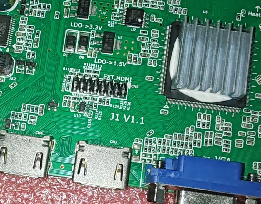 تم اختبار اللوحة الأم للتلفزيون J1 V1.1 LED بشكل جيد J1 V1.1-A لاختبار 36-41 فولت 600 مللي أمبير، صورة مادية،