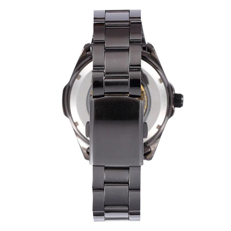 ساعات ميكانيكية من SHENHUA-Skeleton steampانك للرجال ، ساعة معصم أوتوماتيكية ذاتية الرياح ، مؤشر مضيء ، ساعة مقاومة للماء ، علامة تجارية