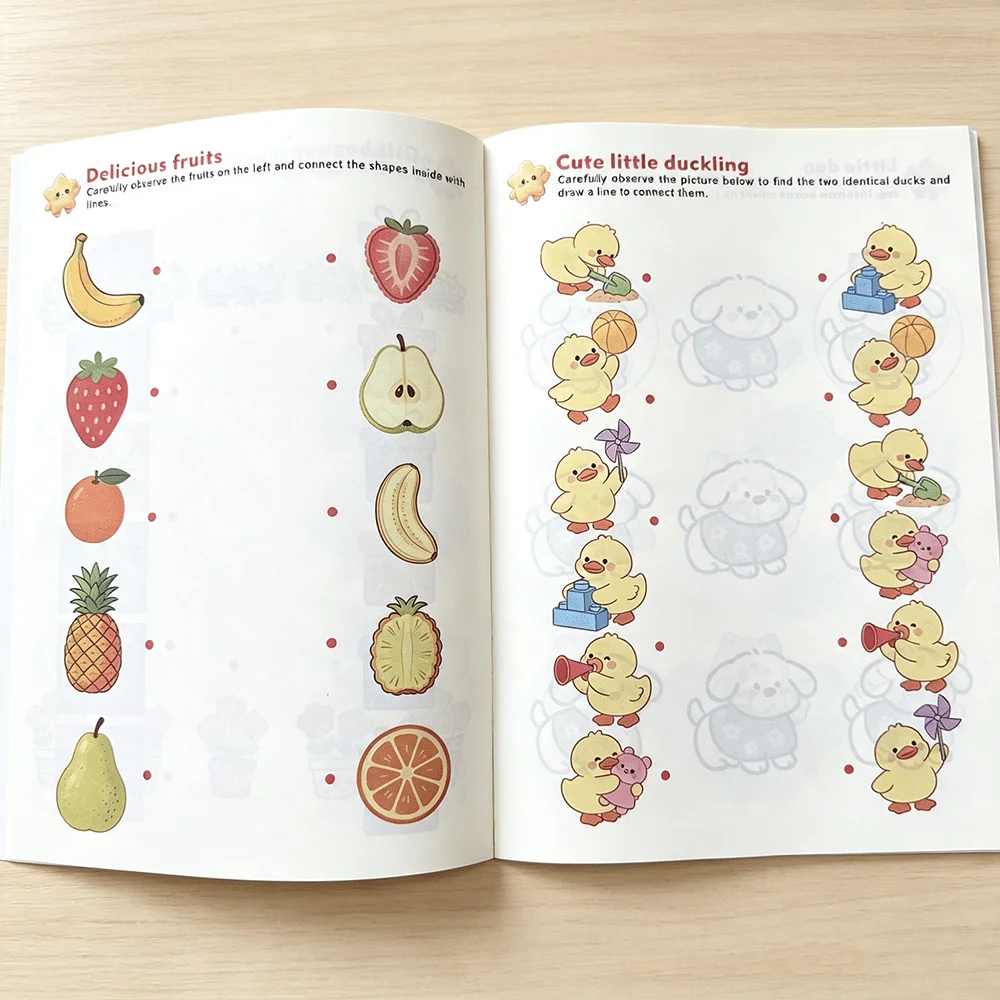 Find the same matching activity early learning workbook 32 pages whole brain development book