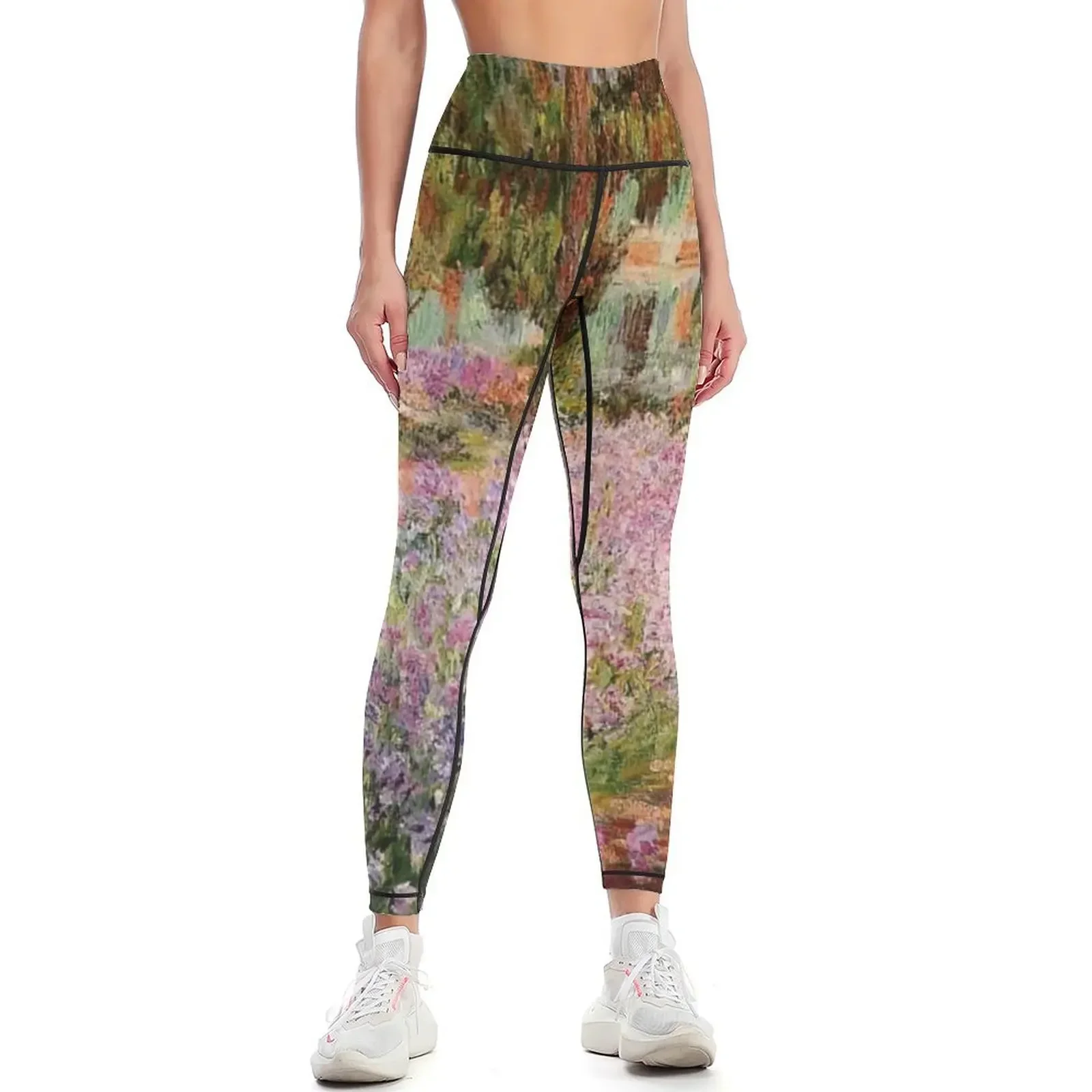 

Monet - Irises in Monet's Garden, famous painting Leggings high waist workout shorts gym top sporty woman gym Womens Leggings