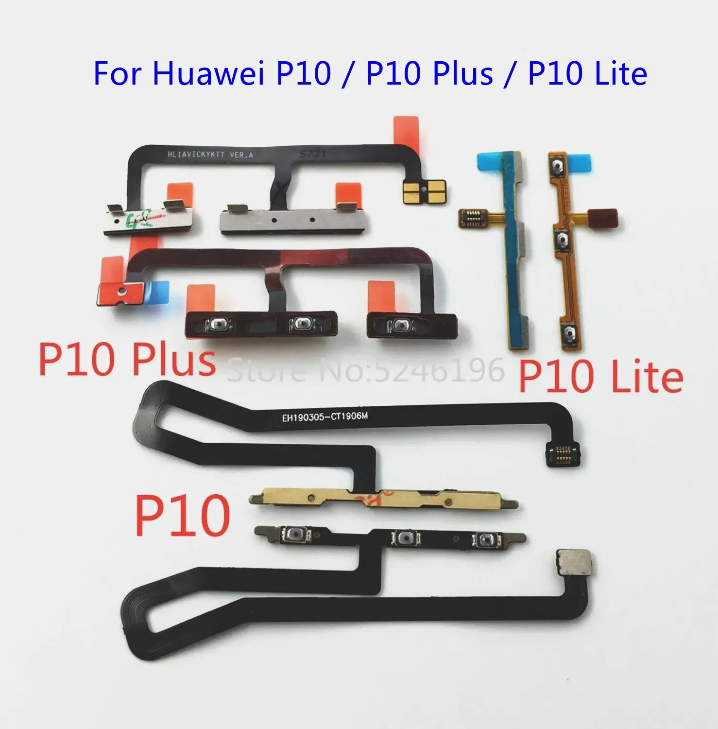 1pcs Power On / Off key Mute Volume Button Ribbon Flex Cable For Huawei P10 Huawei P10 Plus Huawei P10 Lite Replace Part
