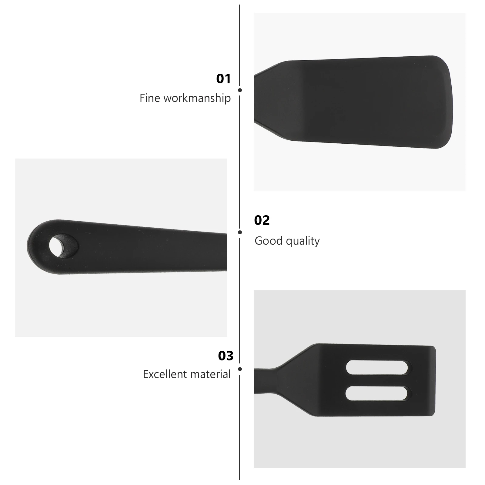 

2pcs Silicone Shovels Set Premium Kitchen Tools Non-Stick Steak Spatulas for Home Restaurant Hanging Storage Gift