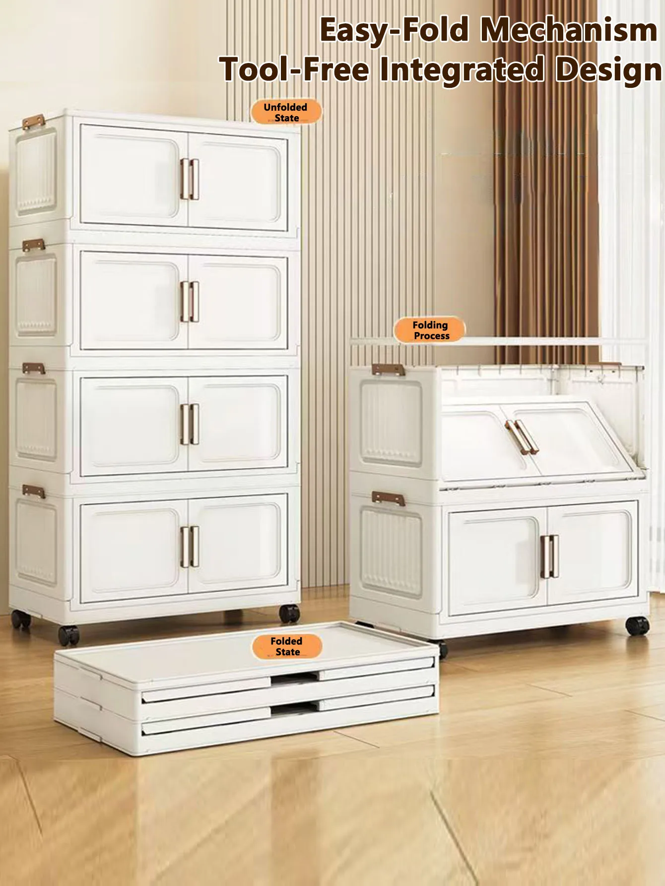 New Multi layer Drawer style Storage Cabinet with Wheel Storage Cabinet Sorting Box Box Plastic Toy Cabinet Bed X Head Cabine view 4