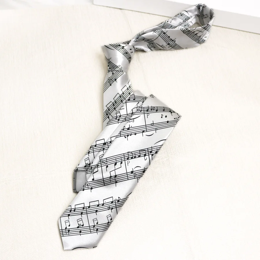 Black and White Striped Tie Leopard Print 5CM Narrow Tie for Boys and Girls Casual Daily Hand Tie Print Personalized Trendy Tie