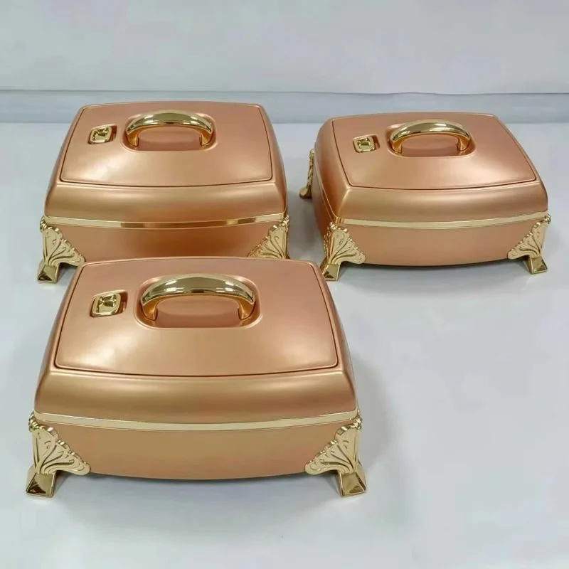 Luxury Marble Pattern Incubator 4.5L 5.5L 6.5L Hot Food Insulated Display Cabinet Insulated Box Food Storage Box for Ramadan