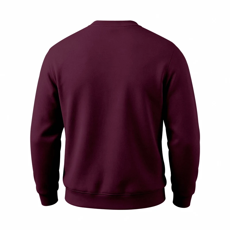 Einteiliger, locker sitzender, klassischer, mit Fleece gefütterter Rundhals-Langarm-Sweatshirt für Herren, warmes, winddichtes, lässiges Winter-Oberteil – Detail 31