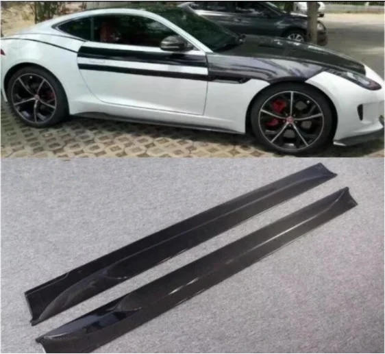 Body Kits For Jaguar F-TYPE 2013 2014 2015 2016 2017 2018 2019 2020 Real Forged Carbon Fiber Side Skirts Aprons Extension Lip