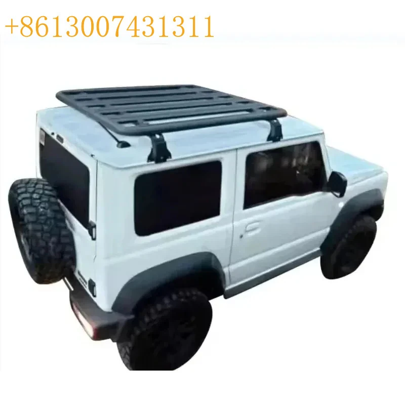 High Quality Carbon Black Aluminum Alloy Roof Rack 100kg+ Load Bearing Auto Accessory