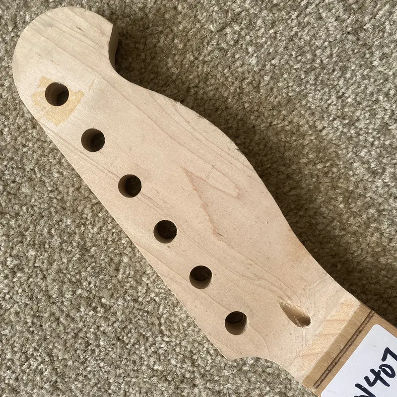 IN407 Custom Electric Guitar Neck 6 String Electric Guitar DIY Replace USE Natural Maple without Paints Right Hand with Damages