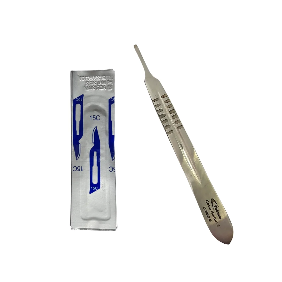 Lamina Scalpel 15C Bioland 20 PCs and Cable 3 Thimon 1 PCs