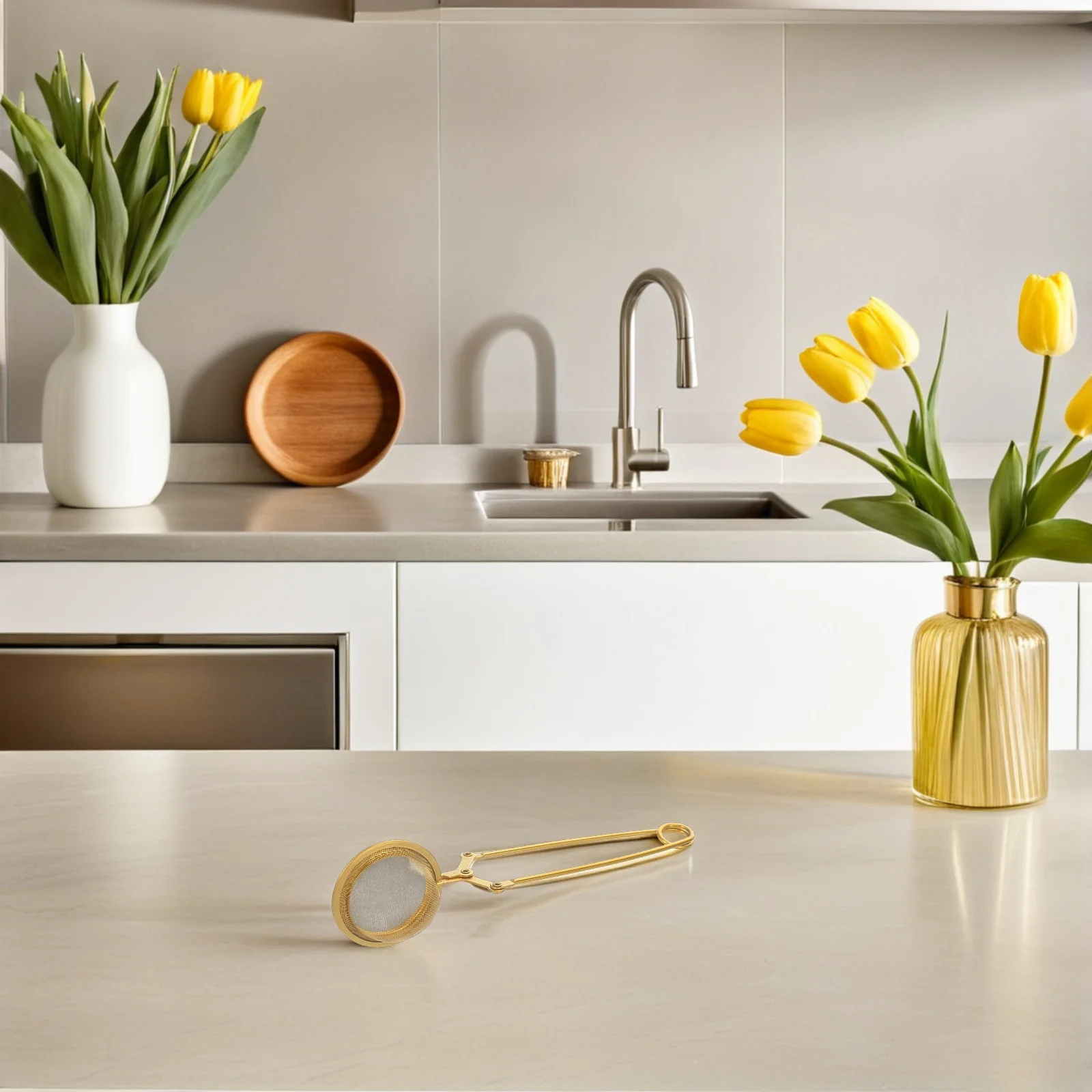 

2 шт. чайный аксессуар из нержавеющей стали, легкий, компактный дизайн, простой в использовании, золотой чайный ситечко для домашнего офиса