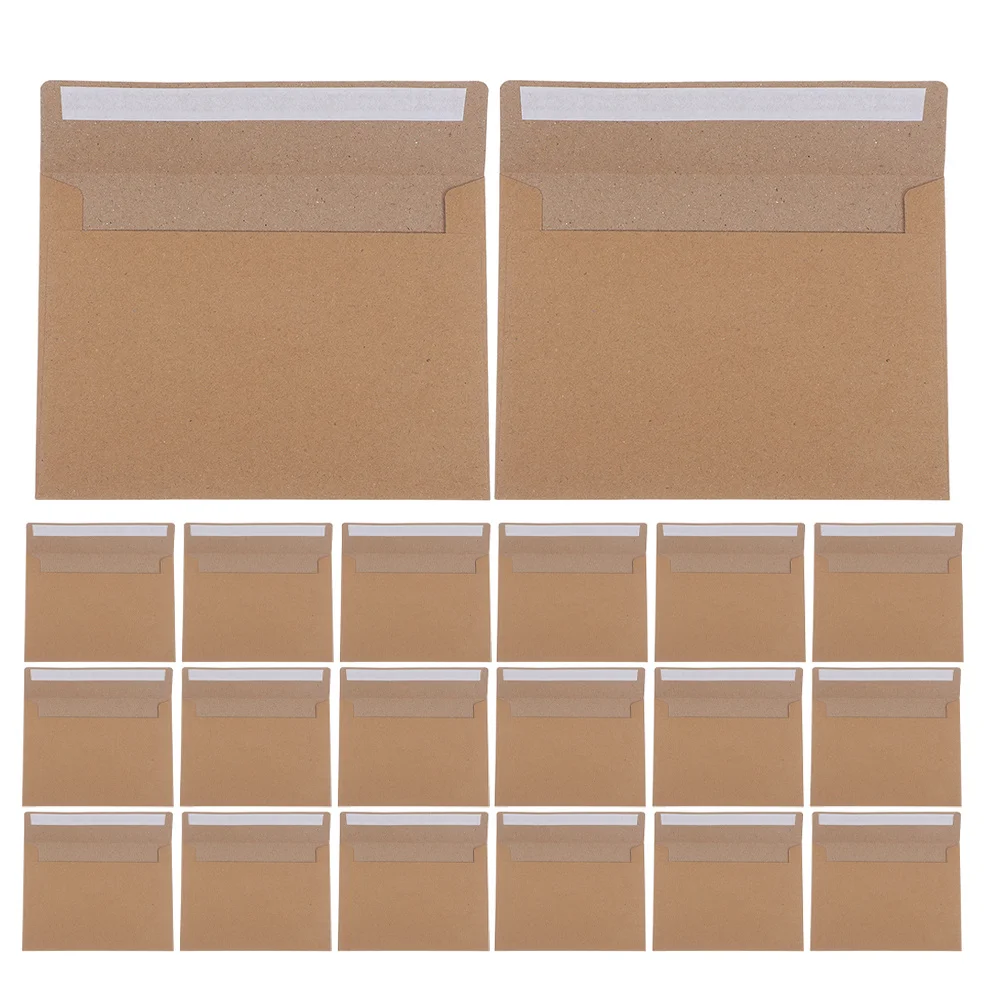 60 pçs estilo vintage a7 envelopes kraft auto selo para papelaria de casamento correspondência de negócios e cartões postais envelopes simples