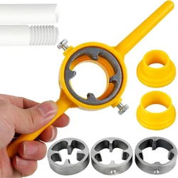 PVC Pipe Screwdriver Tapping Kit Tap Die Cutting Thread Extension Plumbing Tools Professional Plumber Taps Repair Wrench Set