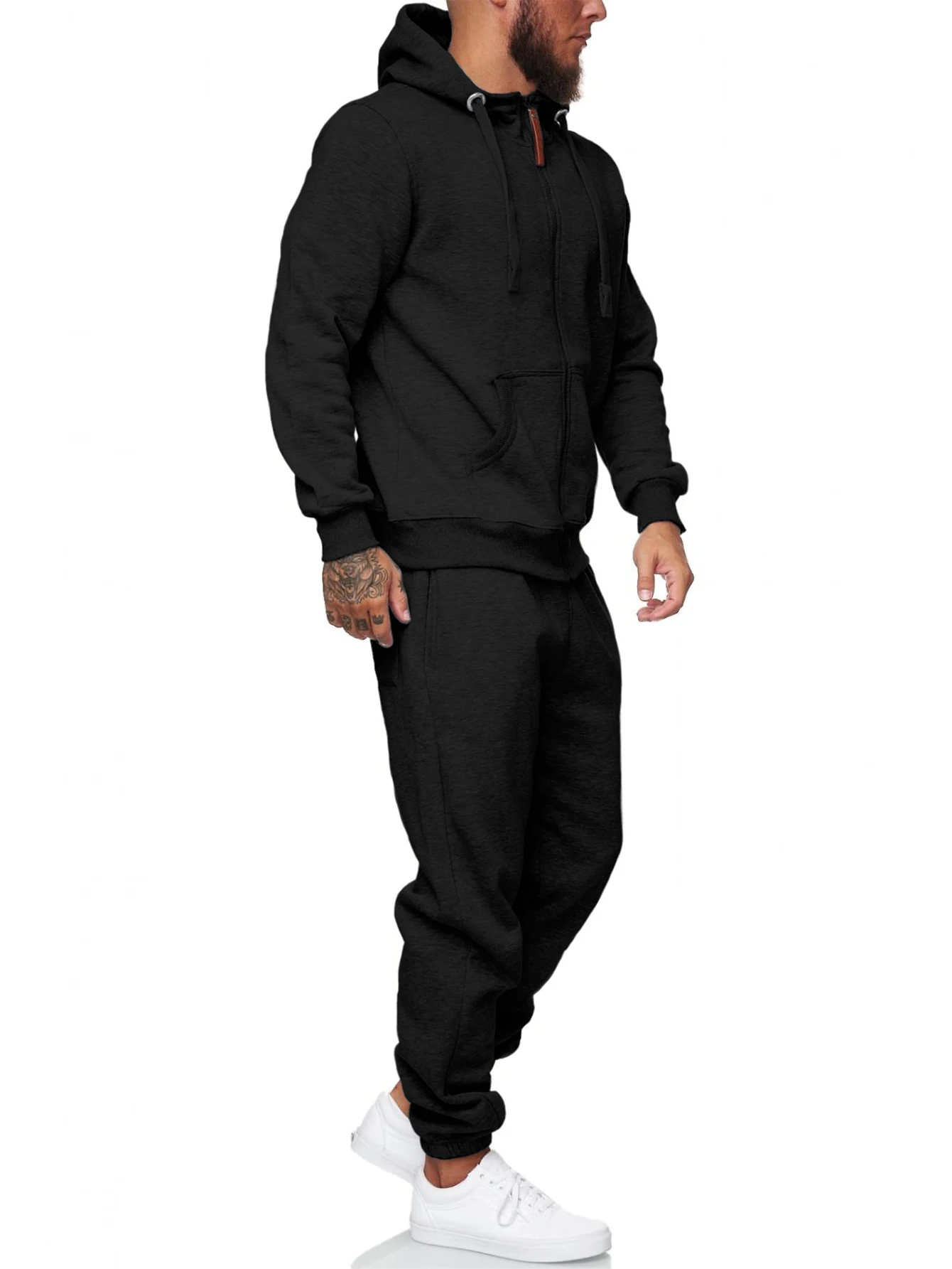 Sweat suits men Tracksuits 2 Piece sets Athletic Jogging suits Hoodie Casual Long Sleeve Zipper Outfits for men