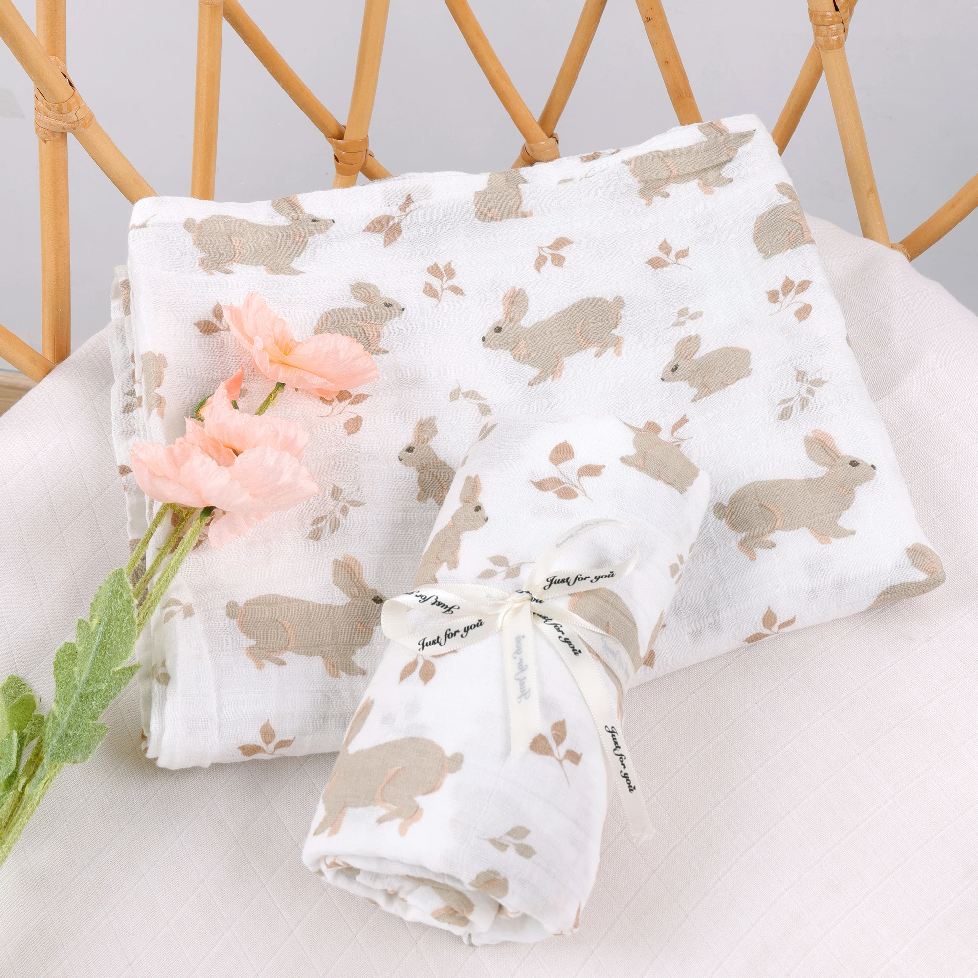 Elinfant Muslin Swaddle Blanket 100% cotton 120*110cm Baby Bath Towel Wrap Muslin Swaddle Blankets Wholesale Dropshipping
