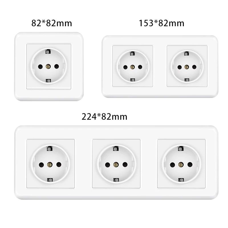 wall-mounted module diy European standard white Plastic frame socket light switch button function combi