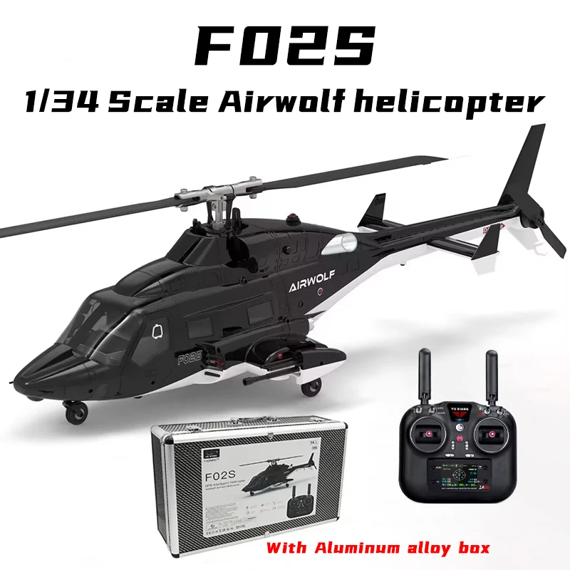 Yuxiang F02S 1:34 Scale Airwolf 2.4G Remote Control GPS Positioning Dual Brushless Motor Helicopter Model RC Toy RTF Version