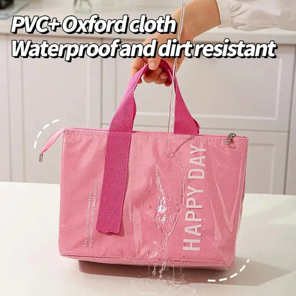 Large Capacity Insulated Lunch Bag for Students & Office Workers - Portable Thermal Picnic Bag Outdoor Travel Food Storage Tote