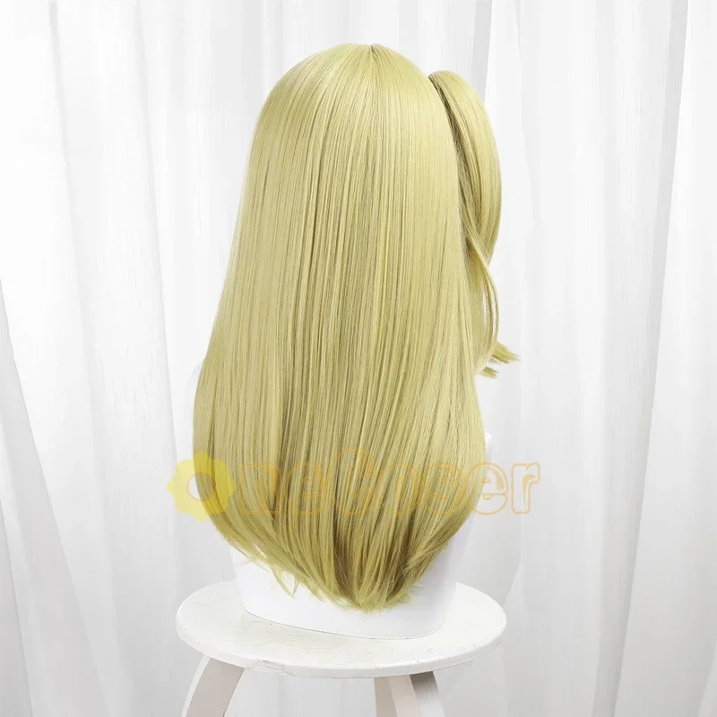 Lucy heartfilia cosplay peruca anime fairy tail guild equipe natsu cabelo loiro hairband fibra resistente ao calor + peruca boné dia das bruxas