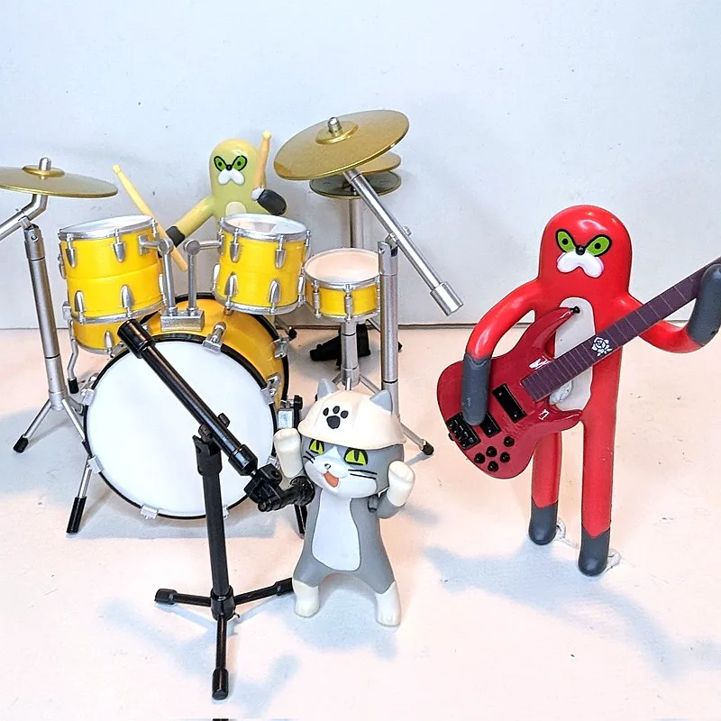 

Genuine J.Dream Miniature Jazz Drum Set Model Decorative Toy Soldier Figure Props Micro Scene Props Collectible Instrument Toy