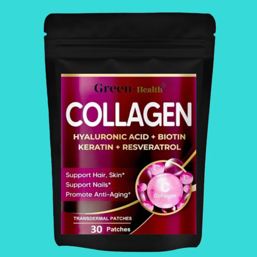 

Marine Collagen Transdermal Patches with Biotin, Resveratrol Hair Skin, Skin Anti Ageing 30 Patches