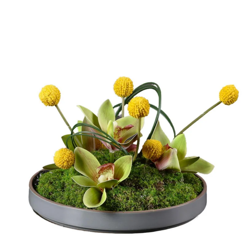 

Turntable Middle Ornament New Chinese Table Flower Pendulum High-end Light Luxury