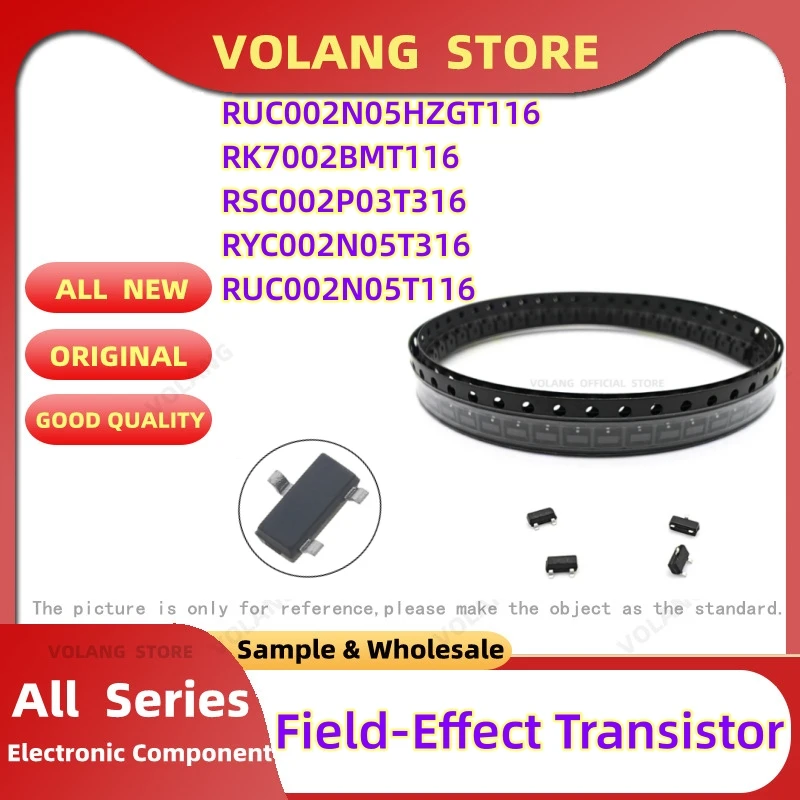 10Pcs Field-Effect Transistor RUC002N05HZGT116 SOT23-3 RK7002BMT116 RSC002P03T316 RYC002N05T316 RUC002N05T116  MOSFET TO-236AB