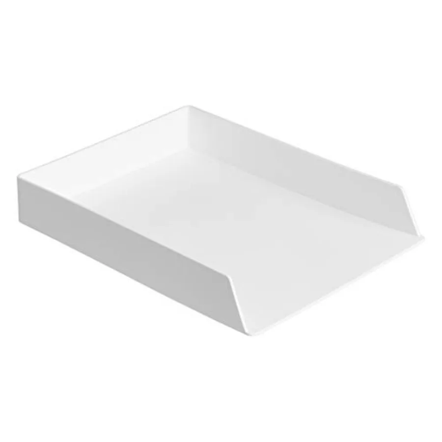 Rectangular Plastic Desk Organizer Bundle, 3 Pieces Letter Tray and Accessory Tray for Office Supplies, Document Organization,
