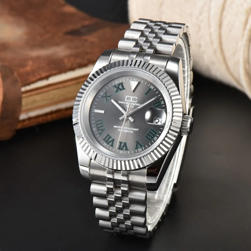 Luxury Datejusts Automatic Watches Men NH35 Movement 40mm Customized S Logo DIY Logo Dials Stainless Steel Case Roman Digital