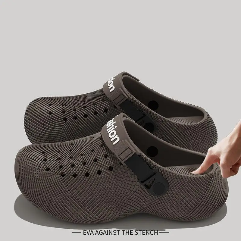 Herren Soft Cloud Plateau-Clogs mit dicker Sohle – Sommer 2026 Rutschfeste, wasserdichte Strand-Sandalen für Männer – Bequeme Fahrerschuhe – Detail 9