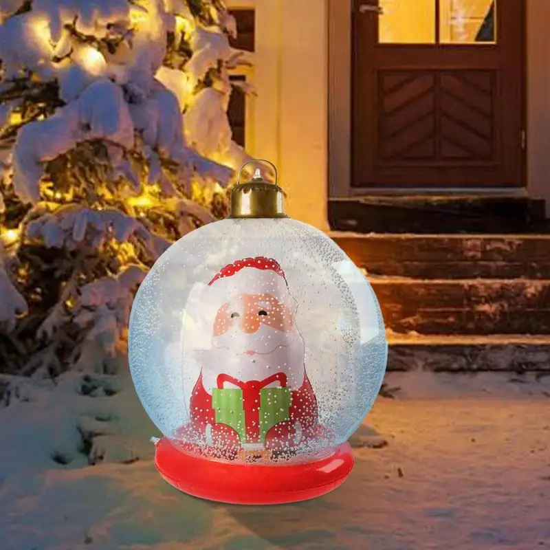 Giant Inflatable Christmas Ball Christmas PVC Inflatable Decorated Ball Transparent Giant Big Large Balls Xmas Tree Decorations