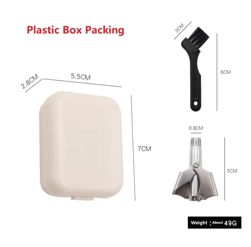 ماكينة تشذيب شعر الأنف والأذن اليدوية المحمولة المصنوعة من الفولاذ المقاوم للصدأ