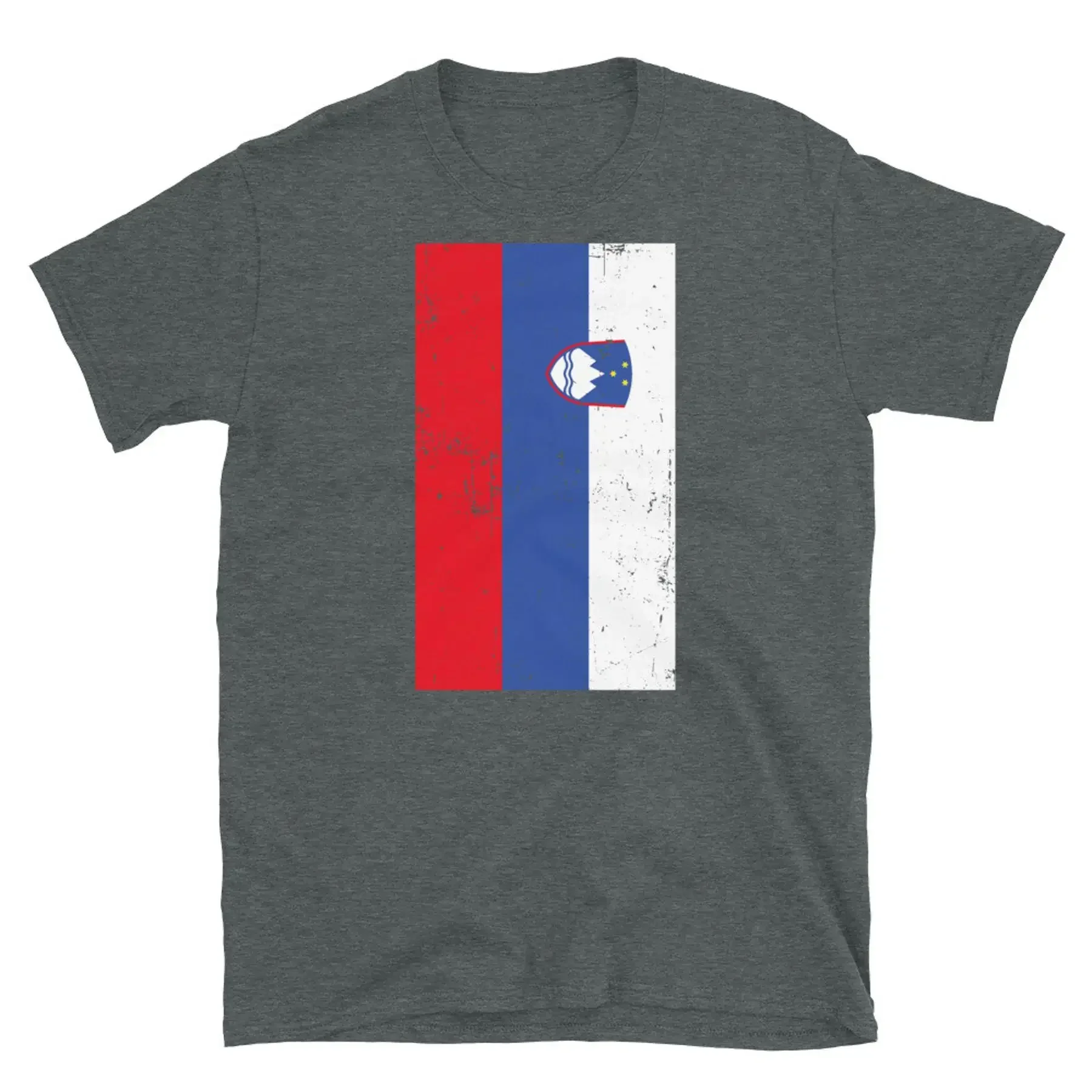 Slovenia Balkans Ljubljana Distressed Flag Short Sleeve Unisex T Shirt