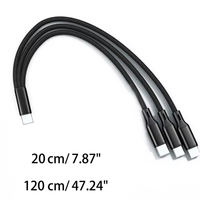 멀티 USB 고속 충전 케이블, 3 in 1 2A 코드 커넥터, 3 타입 C USB 범용 포트 어댑터 포함, 45BB