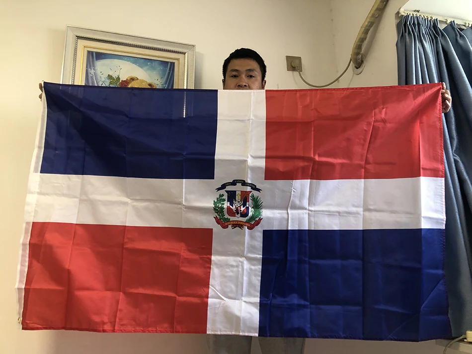 SKY FLAG darmowa wysyłka 90X150CM wiszący poliester republika dominikańska narodowy baner na zewnątrz kryty duża flaga do dekoracji
