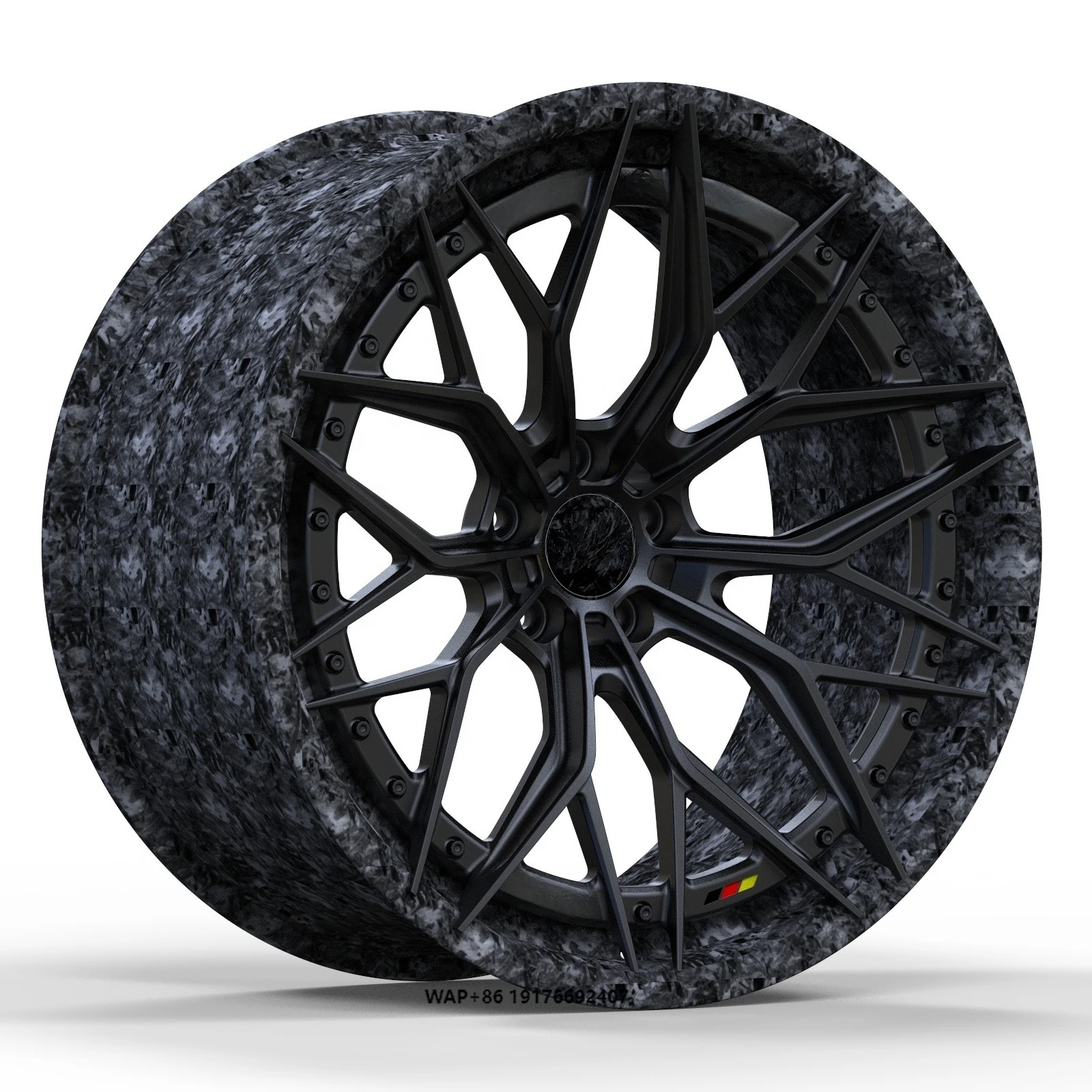 2 Piece Brushed Alloy Carbon Fiber Forged Wheels Light Weight Custom Made New Retrofit/Upgrade 40mm 30mm 25mm 100mm Concave