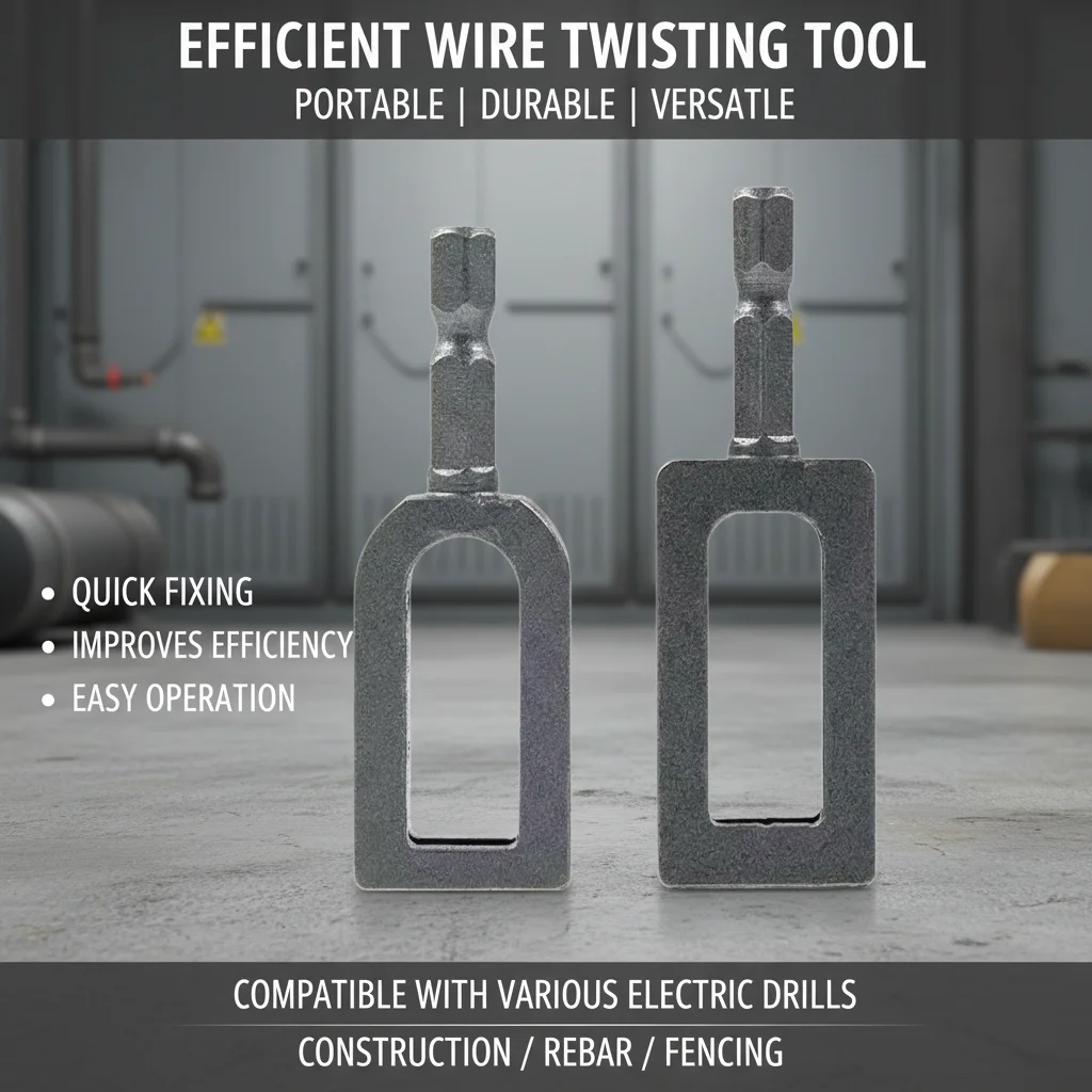 Steel Wire Twister Tool Electric Drill Attachment Fast Wire Twisting Fence Wire Tying Tool Cable Device For Construction Farm
