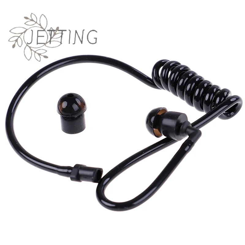 Sostituzione del tappo auricolare acustico del tubo dell'aria della molla nera calda per la bobina dell'auricolare walkie talkie auricolare radio