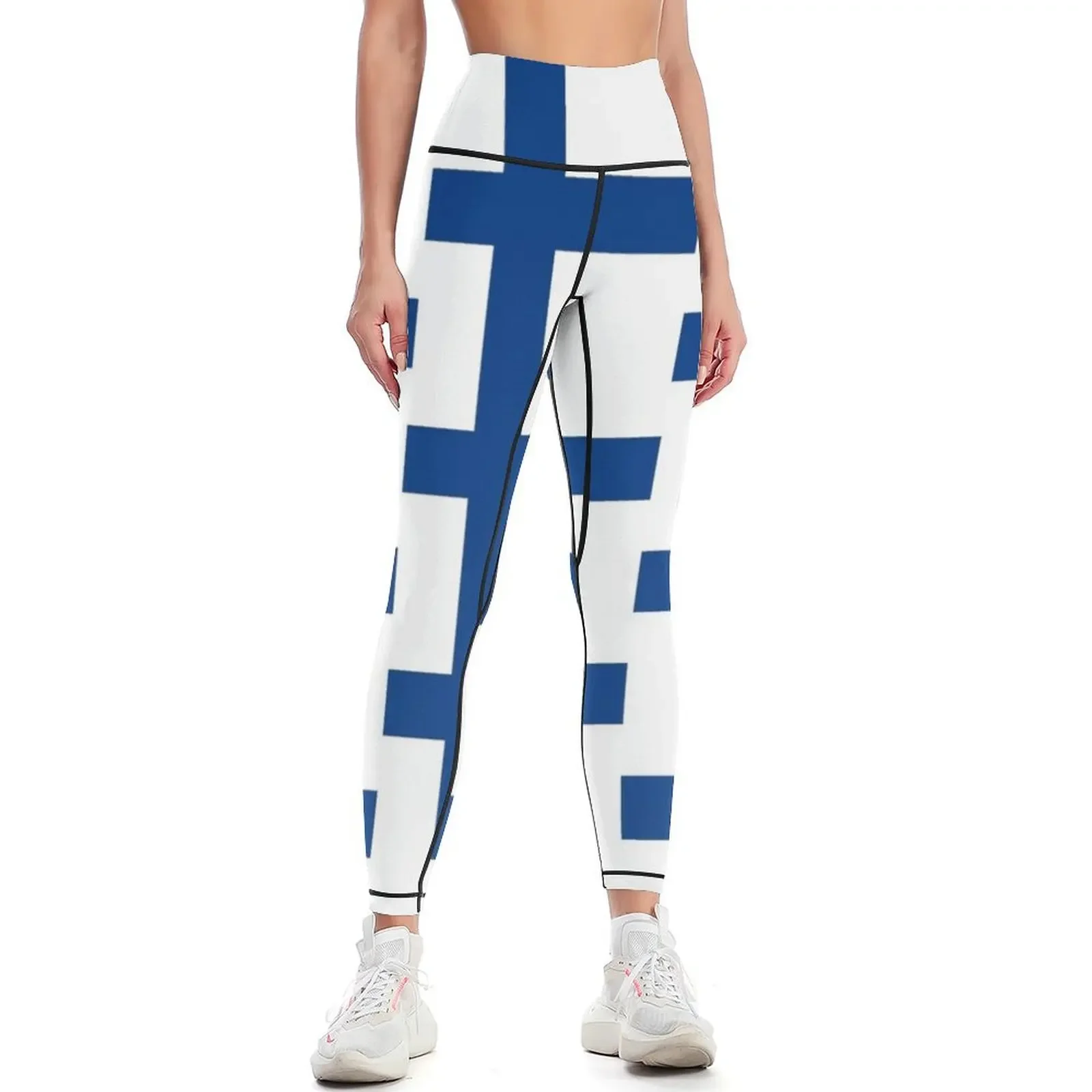 

Finnish of Flag of Finland Leggings push up legging Jogger pants Female legging pants Women's sports Womens Leggings