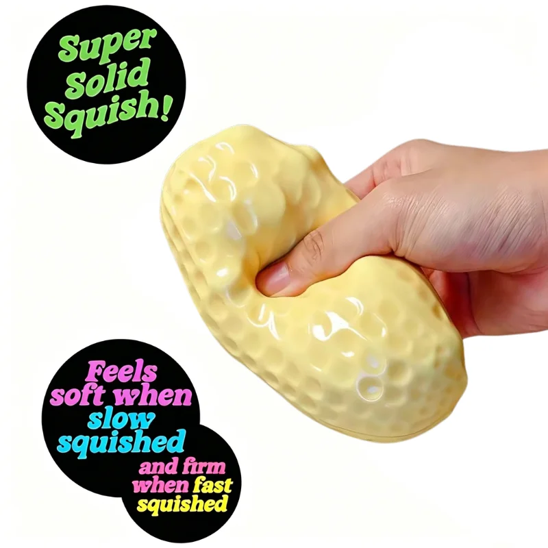 Peanut Squishy Stress Ball Squeeze Toy Handmade Squeeze Ball Buttery-Soft Feel Fidget Toy ASMR Sensory Toys