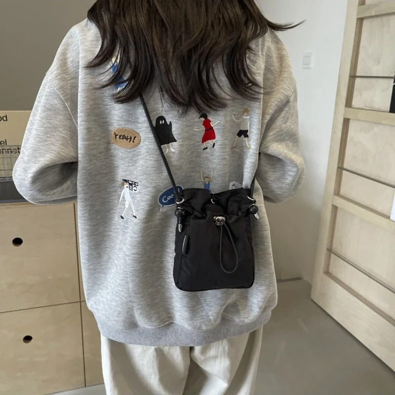 

Casual Small Bag Women's 2025 New Fashion Cloth Bag One-shoulder Simple Ruiying Mobile Phone Bag Girl's Foreign Canvas Bag