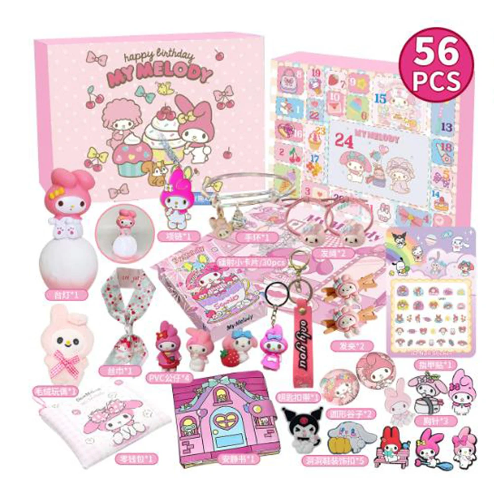 28/56 Stück Adventskalender Blind Box Kit 24-Tage Chirstmas Countdown Kalender Geschenk KawaiiAction Figure Mysterious Box Überraschungsbox