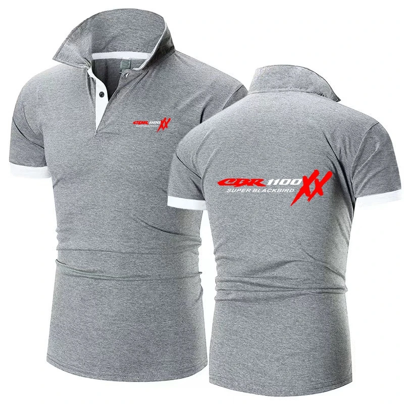 Motorcycle CBR 1100 SUPER BLACKBIRD XX F1 Motorcycles Polo Shirt Hondaes Men T-Shirt Women CBR 1100XX Car Polo Tee TShirts S-6XL