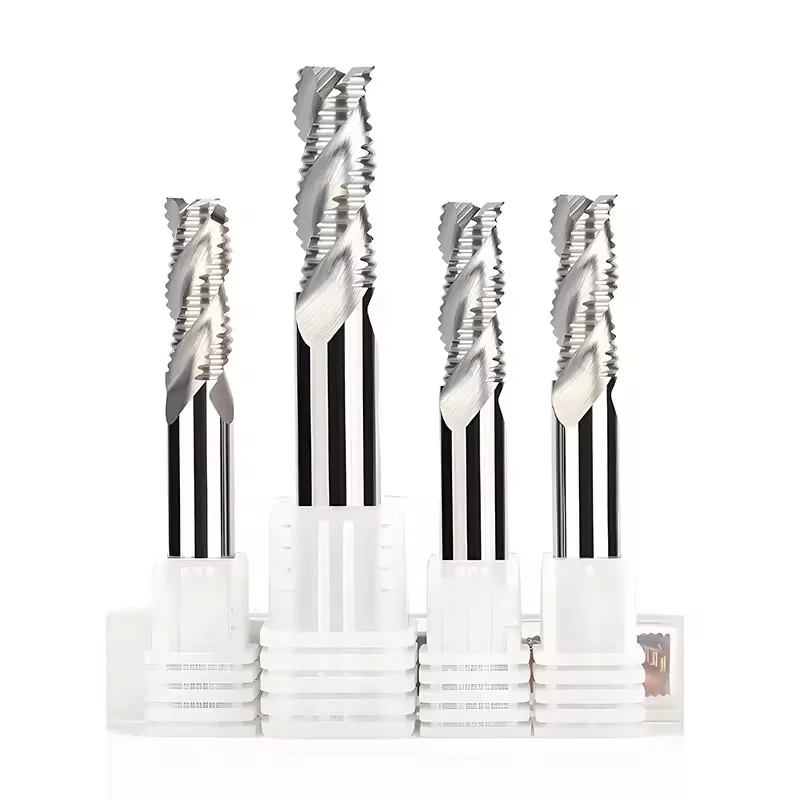 1PCS 55° HSS Roughing End Mill 4 Flutes for Steel/Cast Iron/Stainless High Speed CNC Milling Tools Heavy Duty Coarse Tooth