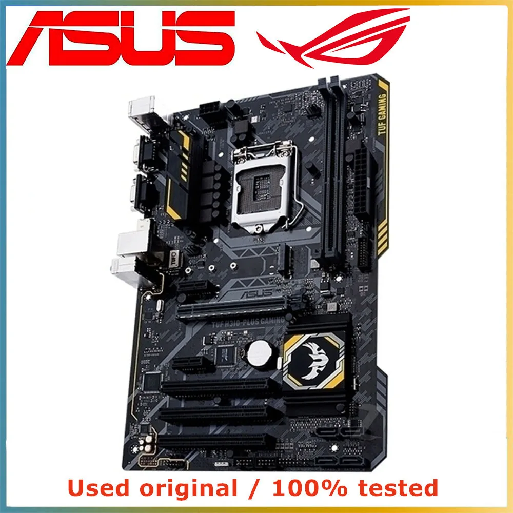 For ASUS TUF H310-PLUS GAMING Motherboard LGA 1151 Intel H310 DDR4 32GB M.2 ATX support Core i3-8300 i3-9300 i5-9400 i5-9600