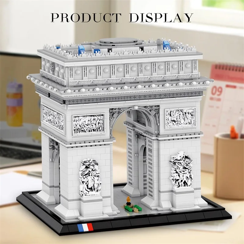 3381 pièces Arc de Triomphe modèle blocs de construction Paris patrie briques de construction décoration de bureau bricolage jouets pour enfants cadeaux de vacances