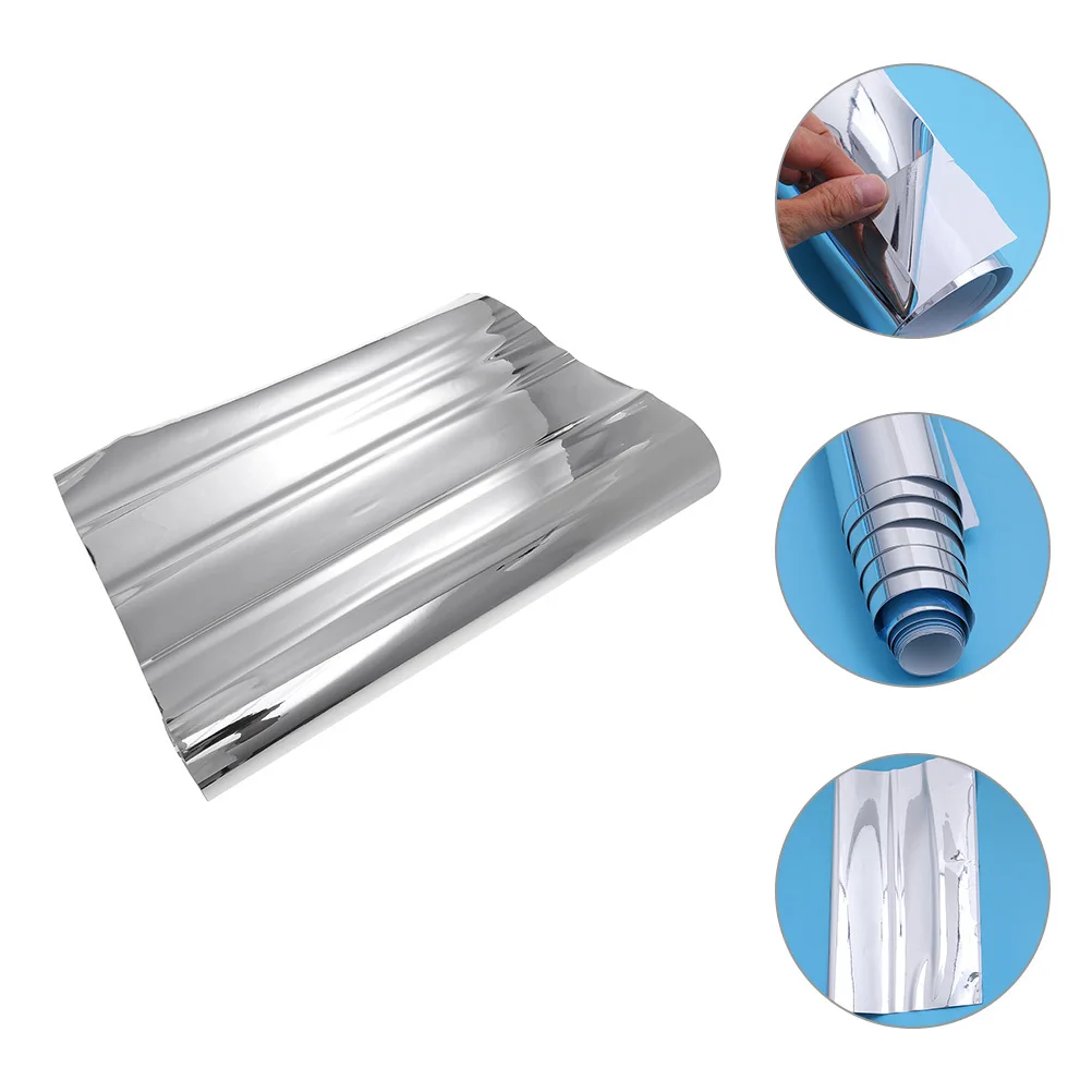 

2 Meters Mirror Wall Sticker Smooth Finish Peel and Stick Easy Apply Large Size for Living Room Bedroom Office Use